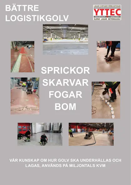 Omslaget till Yttecs katalog: Bättre logistikgolv